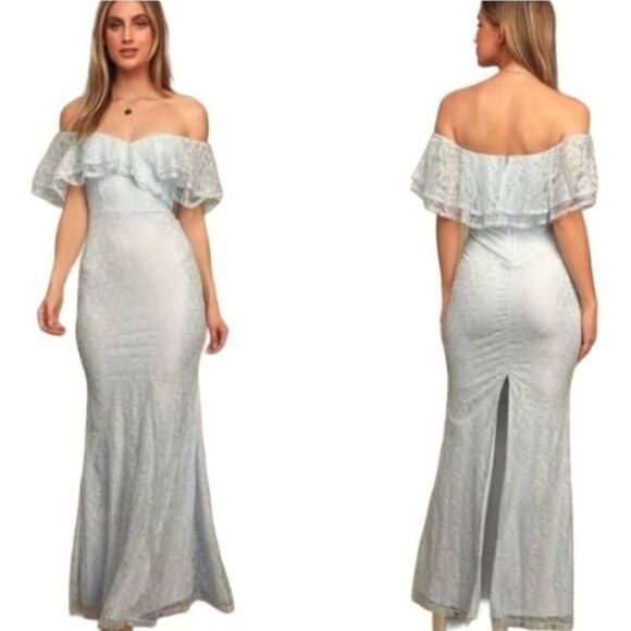 Lulu's Dresses & Skirts - Lulu's Feeling Amorous Lace Maxi Dress size large